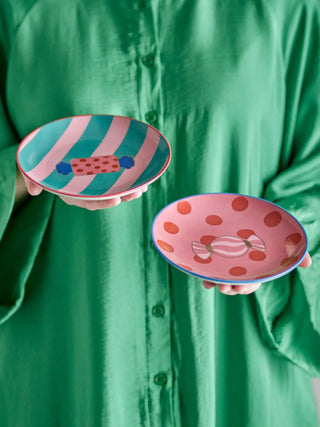 Bord aardewerk roze Caramella 16cm - set van 2 van Bloomingville, toegepast in een sfeervolle interieursetting