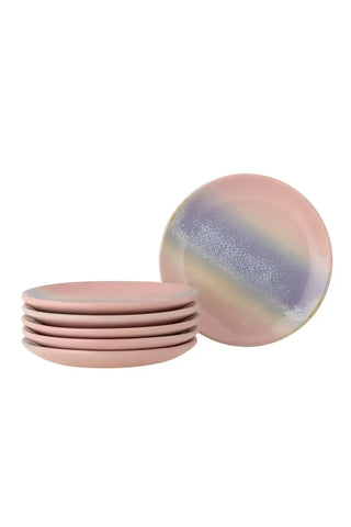 Bord aardewerk roze Safie 15cm - 6 stuks van Bloomingville, duidelijk als hoofdfoto afgebeeld