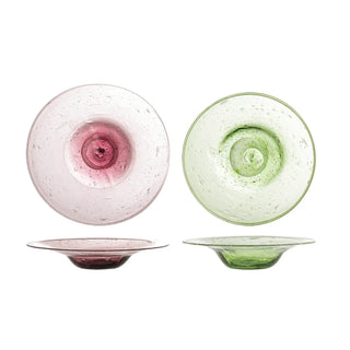 Bord glas groen Sunil 19cm - set van 2 van Bloomingville, duidelijk als hoofdfoto afgebeeld