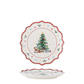 Bord keramiek rood Naive 17cm van Bloomingville, aan de achterzijde met afwerking zichtbaar