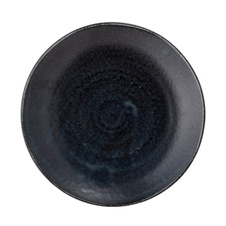 Bord porselein zwart Yoko 24cm - set van 4 van Bloomingville, van dichtbij met materiaal en afwerking zichtbaar