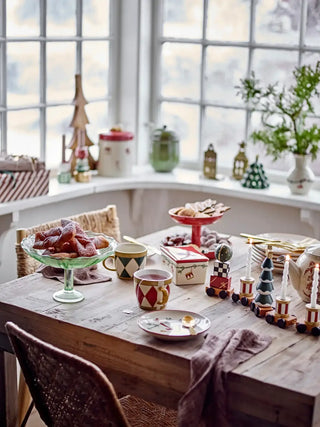 Borden aardewerk beige yule 16cm - set van 2 van Bloomingville, aan de achterzijde met afwerking zichtbaar