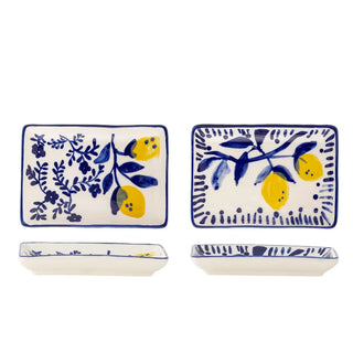 Borden aardewerk blauw Maxima - set van 2 van Bloomingville, duidelijk als hoofdfoto afgebeeld