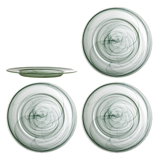 Borden Amelie glas groen Ø33 cm - 4 stuks van Bloomingville, duidelijk als hoofdfoto afgebeeld