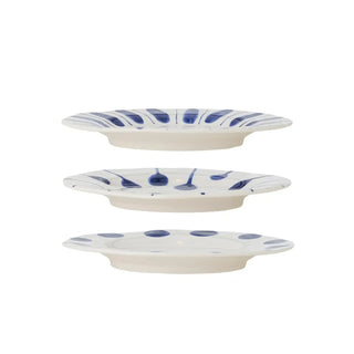 Borden blauw Linora 22cm - set van 3 van Bloomingville, van bovenaf met vorm en indeling zichtbaar