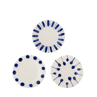 Borden blauw Linora 22cm - set van 3 van Bloomingville, duidelijk als hoofdfoto afgebeeld