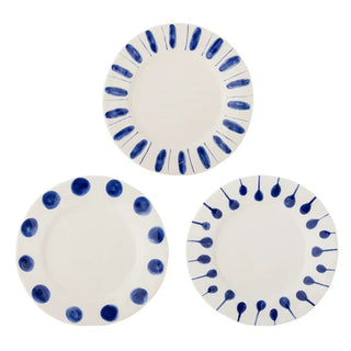 Borden blauw Linora 28cm - set van 3 van Bloomingville, duidelijk als hoofdfoto afgebeeld