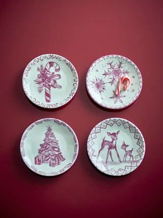 Borden roze Wonderland 12cm - set van 4 van Bloomingville, toegepast in een sfeervolle interieursetting