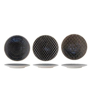 Bordenset aardewerk blauw Elanor - set van 3 van Bloomingville, vanuit een aanvullend productaanzicht