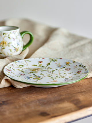 Bordenset aardewerk Bloomie Ø20,5 cm - 4 stuks van Bloomingville, toegepast in een sfeervolle interieursetting