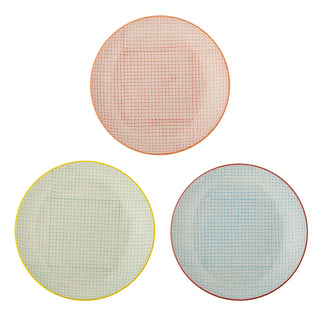 Bordenset aardewerk multi Carla 25cm- set van 3 van Bloomingville, duidelijk als hoofdfoto afgebeeld
