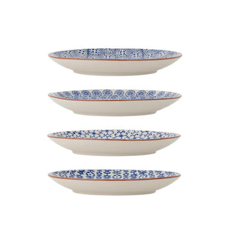 Bordenset blauw Karine Ø20 cm - set van 4 van Bloomingville, van bovenaf met vorm en indeling zichtbaar