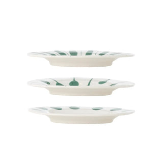 Bordenset groen Linora 22cm - set van 3 van Bloomingville, aan de achterzijde met afwerking zichtbaar