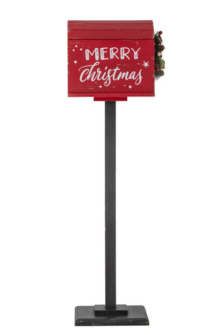 Brievenbus Carlo Deco Rood 82cm van Bloomingville, vanuit een aanvullend productaanzicht