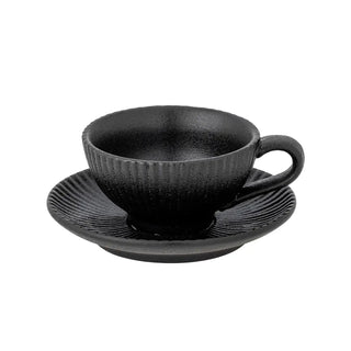 Cappuccino kop met schotel zwart Neri van Bloomingville, duidelijk als hoofdfoto afgebeeld