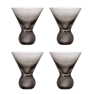 Cocktailglas glas grijs Corliss - set van 4 van Bloomingville, duidelijk als hoofdfoto afgebeeld