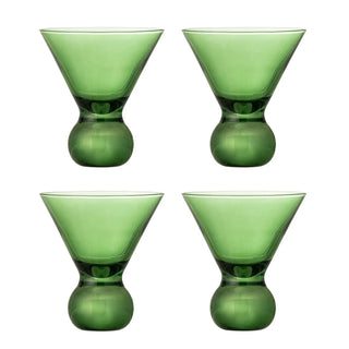 Cocktailglas glas groen Corliss - 4 stuks van Bloomingville, duidelijk als hoofdfoto afgebeeld