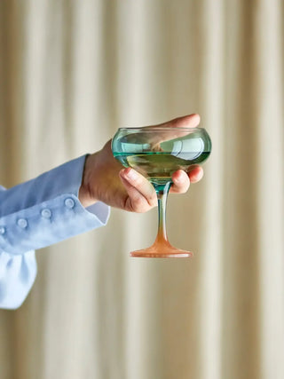 Cocktailglazen glas Signe - 6 stuks van Bloomingville, in een gestileerde detailopstelling