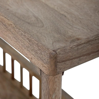 Consoletafel mangohout naturel sali 102cm van Bloomingville, toegepast in een stijlvolle woonkamer