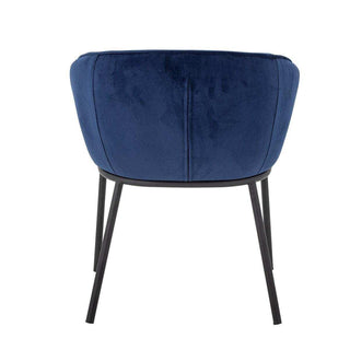 Cortone eetkamerstoel blauw van Bloomingville, toegepast in een sfeervolle interieursetting