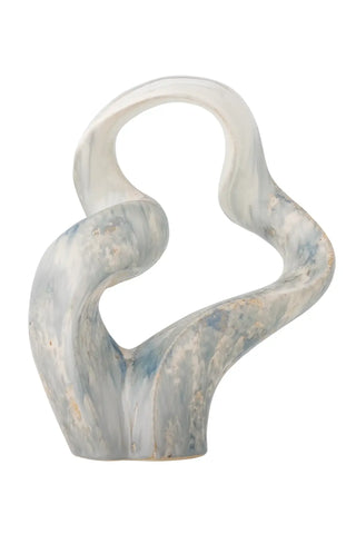 Deco aardewerk grijs Rouyi 34cm van Bloomingville, met materiaal en structuur van dichtbij zichtbaar
