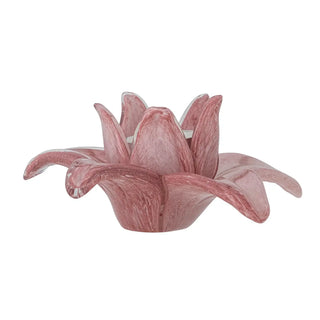 Deco glas roze Wren van Bloomingville, aan de achterzijde met afwerking zichtbaar