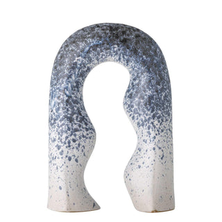 Decoratie aardewerk blauw Gate Deco van Bloomingville, aan de achterzijde met afwerking zichtbaar
