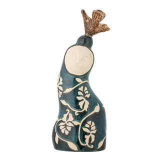 Decoratie aardewerk blauw Layhan 31cm van Bloomingville, vanuit een aanvullend productaanzicht