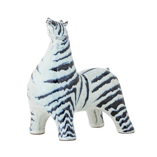 Decoratie aardewerk blauw Zayn 17cm van Bloomingville, van bovenaf met vorm en indeling zichtbaar