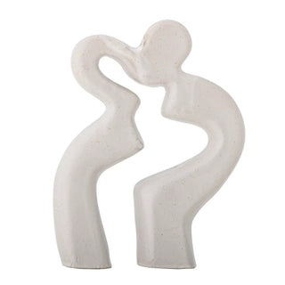 Decoratie aardewerk wit Sainab 25cm van Bloomingville, schuin bekeken met vorm en afwerking zichtbaar