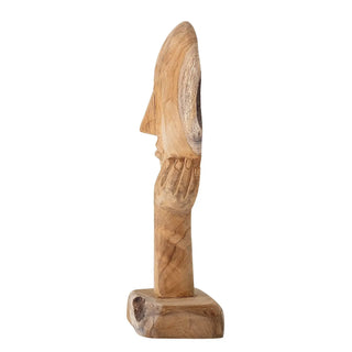 Decoratie hout naturel Cacia 35cm van Bloomingville, van bovenaf met vorm en indeling zichtbaar