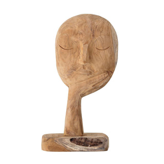 Decoratie hout naturel Cacia 35cm van Bloomingville, met materiaal en structuur van dichtbij zichtbaar