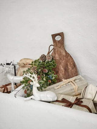 Decoratie polyresin wit Pranzer - set van 2 van Bloomingville, toegepast in een sfeervolle interieursetting