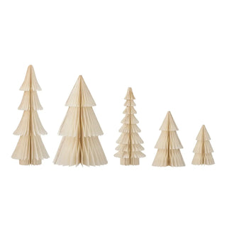 Decoratiebomen papier wit Milan - set van 5 van Bloomingville, duidelijk als hoofdfoto afgebeeld