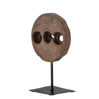 Decoratiestuk hergebruikt hout bruin Sashia 14cm van Bloomingville, aan de achterzijde met afwerking zichtbaar