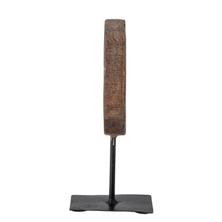 Decoratiestuk hergebruikt hout bruin Sashia 14cm van Bloomingville, van bovenaf met vorm en indeling zichtbaar