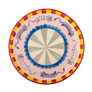 Dienblad aardewerk multi Missy 30cm van Bloomingville, geplaatst in een ruimtelijke woonomgeving