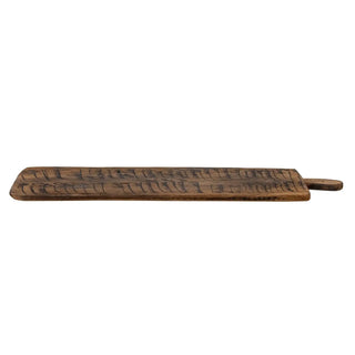 Dienblad gerecycled hout bruin Gratia 53cm van Bloomingville, schuin bekeken met vorm en afwerking zichtbaar