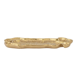 Dienblad gietijzer goud Lester 19cm van Bloomingville, schuin bekeken met vorm en afwerking zichtbaar