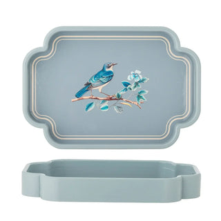 Dienblad hout blauw Meggie 35cm van Bloomingville, in een gestileerde productopstelling