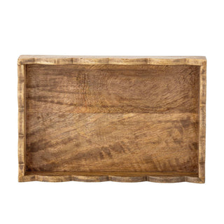 Dienblad mango naturel Namira 19x30cm van Bloomingville, van bovenaf met vorm en indeling zichtbaar