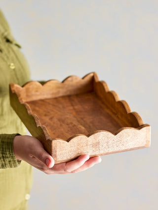 Dienblad mango naturel Namira 19x30cm van Bloomingville, toegepast in een sfeervolle interieursetting