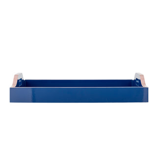 Dienblad Tamsi blauw 40×40cm van Bloomingville, aan de achterzijde met afwerking zichtbaar