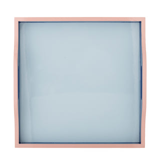 Dienblad Tamsi blauw 40×40cm van Bloomingville, toegepast in een sfeervolle interieursetting