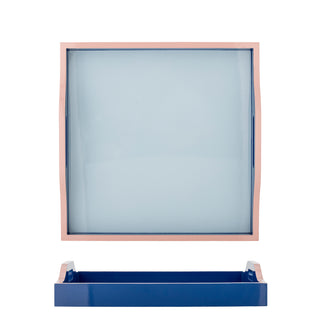 Dienblad Tamsi blauw 40×40cm van Bloomingville, duidelijk als hoofdfoto afgebeeld