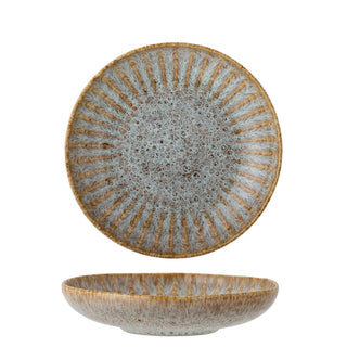 Diep bord aardewerk beige/naturel Fleur 22cm van Bloomingville, duidelijk als hoofdfoto afgebeeld
