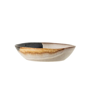 Diep bord aardewerk grijs Jules 22cm van Bloomingville, met materiaal en structuur van dichtbij zichtbaar
