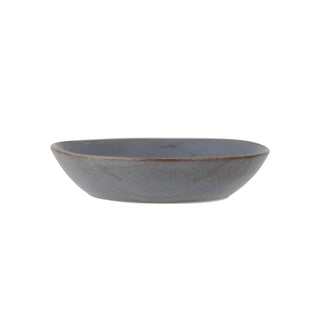 Diep bord aardewerk grijs Sandrine 22cm van Bloomingville, van bovenaf met vorm en indeling zichtbaar