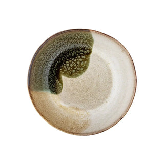 Diep bord aardewerk groen Jules 22cm van Bloomingville, van bovenaf met vorm en indeling zichtbaar