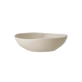 Diep bord aardewerk nature Bea 21cm van Bloomingville, van bovenaf met vorm en indeling zichtbaar
